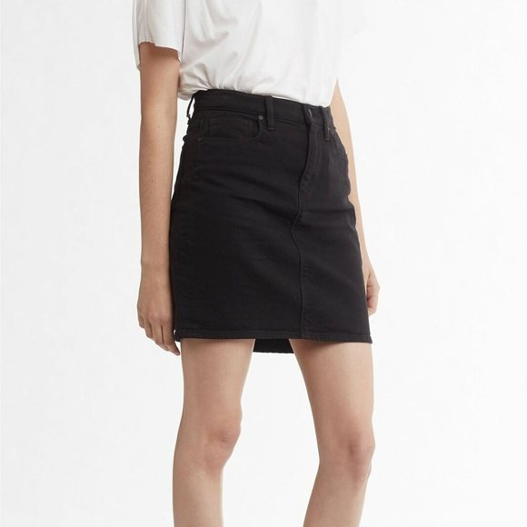 Hudson Lulu Denim Mini Skirt in Black,All Products : American Fashion Style Bags On Sale